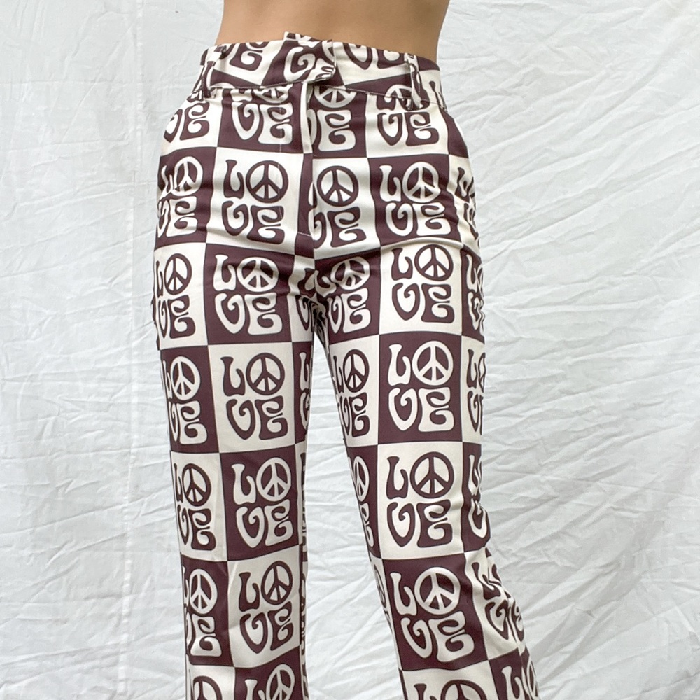 House of Sunny Peace Sign Pant